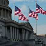US Politics - Capitol Building & Flags