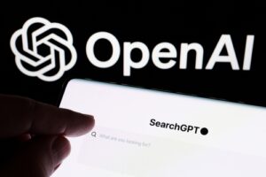 Hand,Pointing,At,Searchgpt,Page,Seen,On,The,Smartphone,And