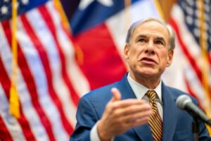 Texas Governor Greg Abbott Holds Press Conference With Agriculture Secretary Brooke Rollins