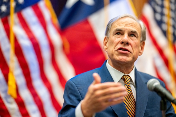 Texas Governor Greg Abbott Holds Press Conference With Agriculture Secretary Brooke Rollins