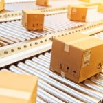 Packages delivery, packaging service and parcels transportation system concept