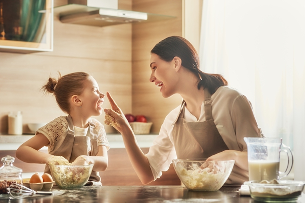 Homemade food and little helper.