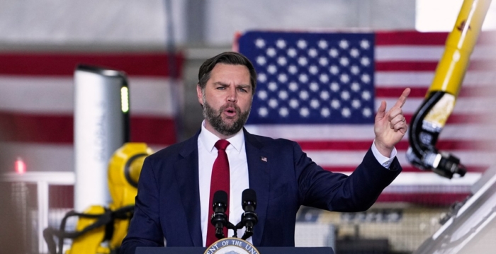 US Vice President JD Vance visits a machining facility to deliver remarks celebrating Trump administration's accomplishments
